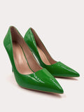 Blair - Green pump with stiletto heel - IQUONIQUE