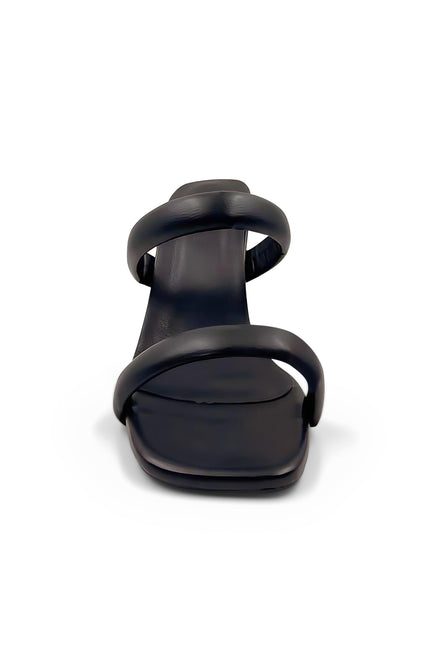 Margot - Sandalo nero con doppia fascia