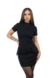 Black mini dress with pockets