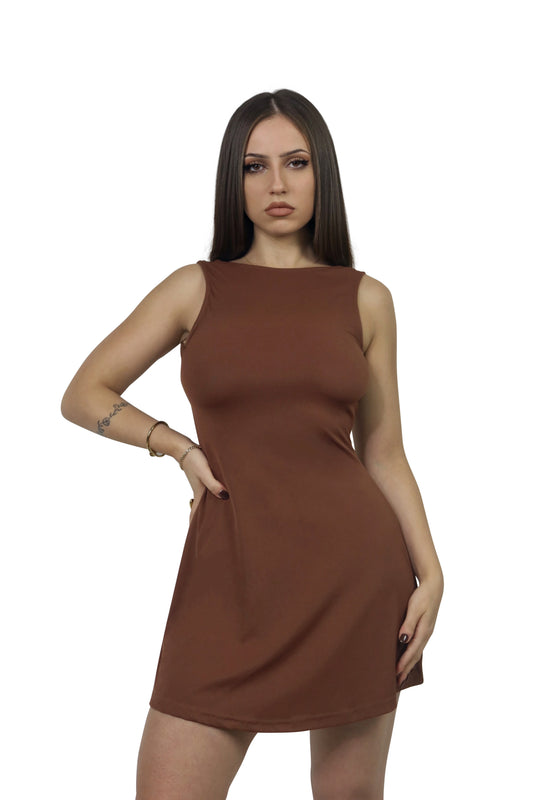 Brown Mini Dress