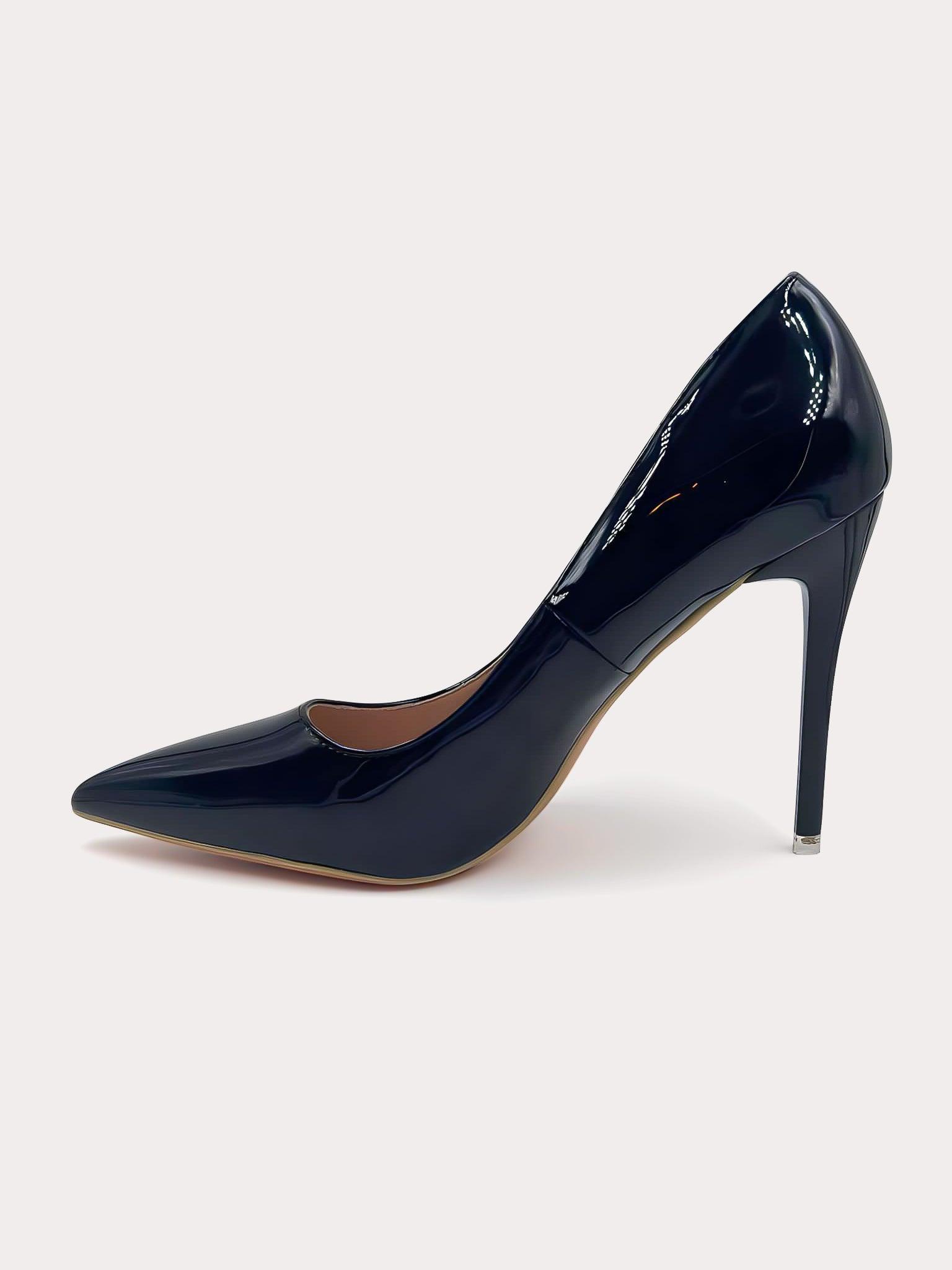 Blair - Black pump with stiletto heel - IQUONIQUE