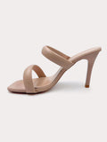 Margot - Nude sandal with double band - IQUONIQUE