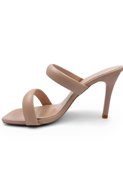 Margot - Sandalo nude con doppia fascia