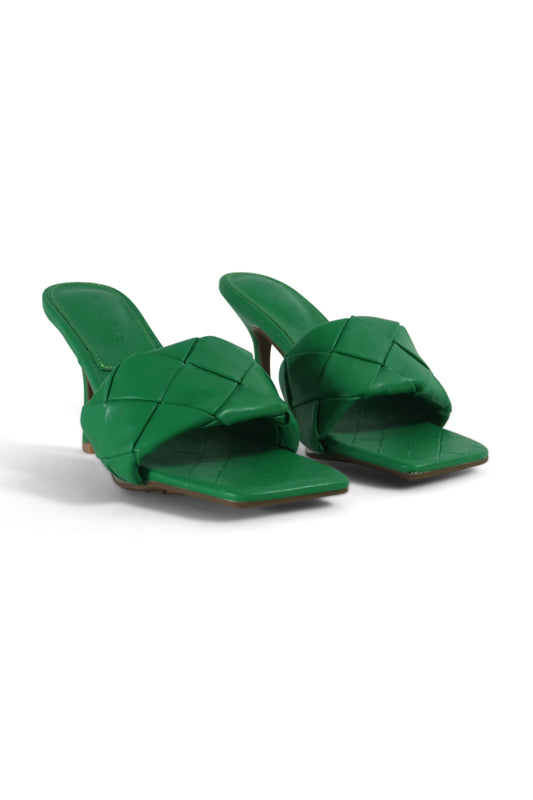 Claire - Green braided sandal