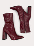 Taylor - Cherry boot with side zip